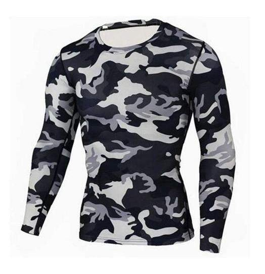Langarm-Kompressionsshirt - Blitz-Design