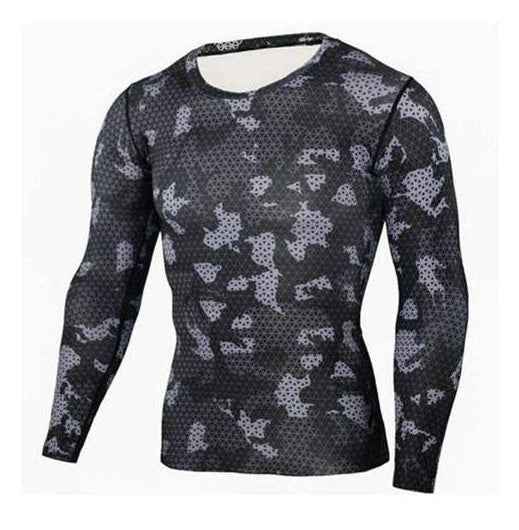 Langarm-Kompressionsshirt - Blitz-Design